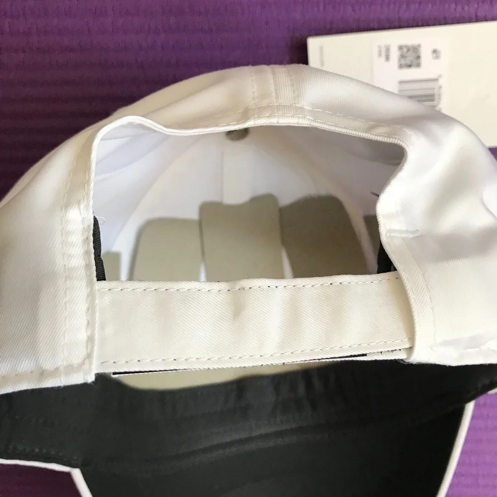 Nike Men's White/Black Logo Adjustable Poly Cap Athletic Hat Streetwear Sporty - Picture 7 of 9